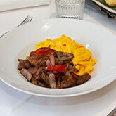 Restaurante Sargo Madrid - Fetuccini al aji amarillo con dados de ternera